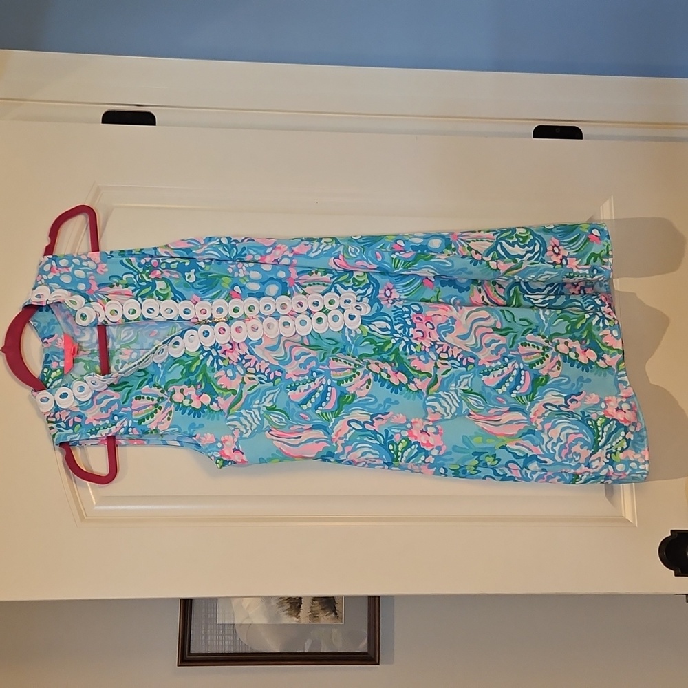 EUC Lilly Pulitzer Aqua La Vista Jane Shift